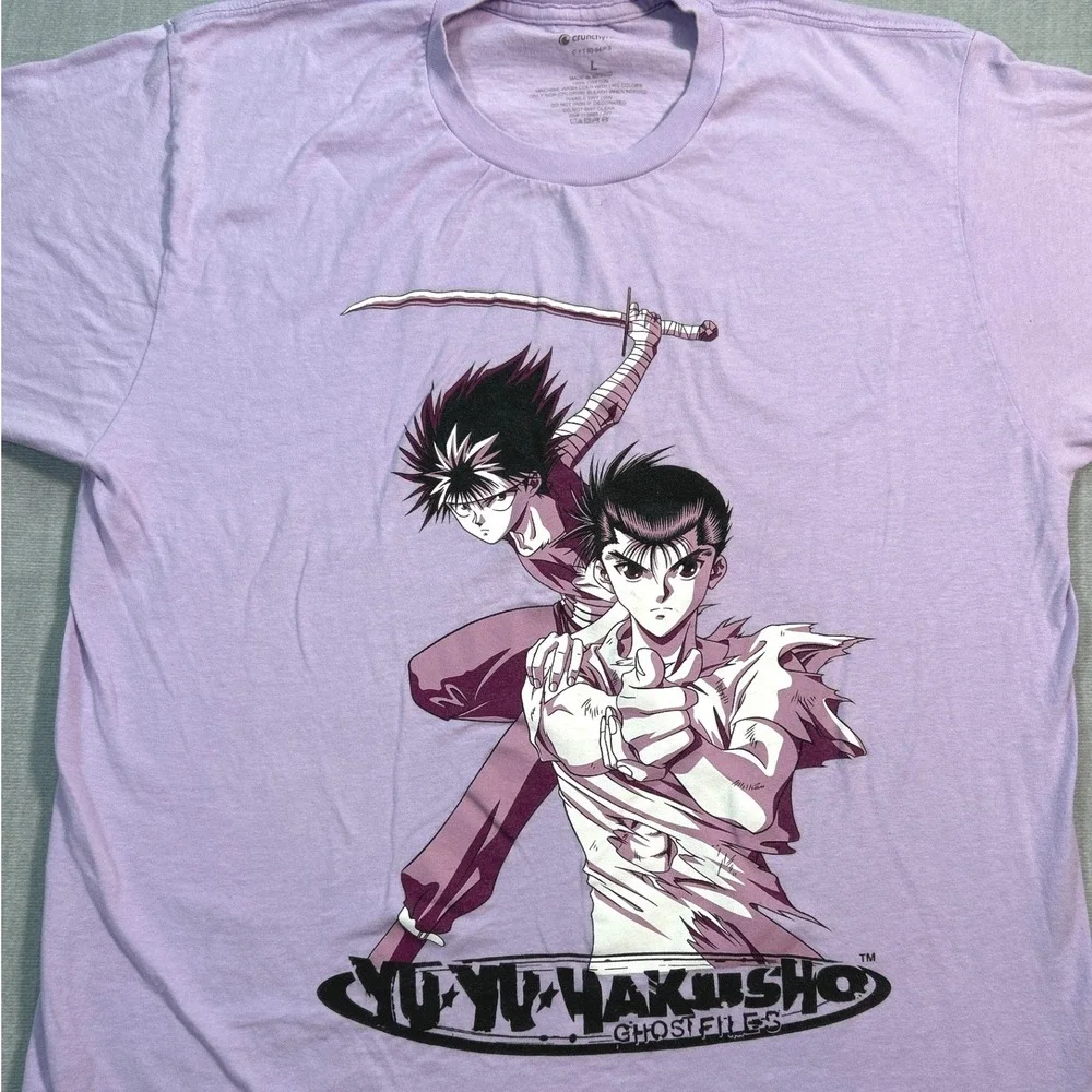 Yu Yu Hakusho Ghost Files Crunchyroll Anime Graphic T Shirt Menswear Lavender L - Picture 3 of 8